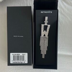 Retrofete Alphabet Earrings - W